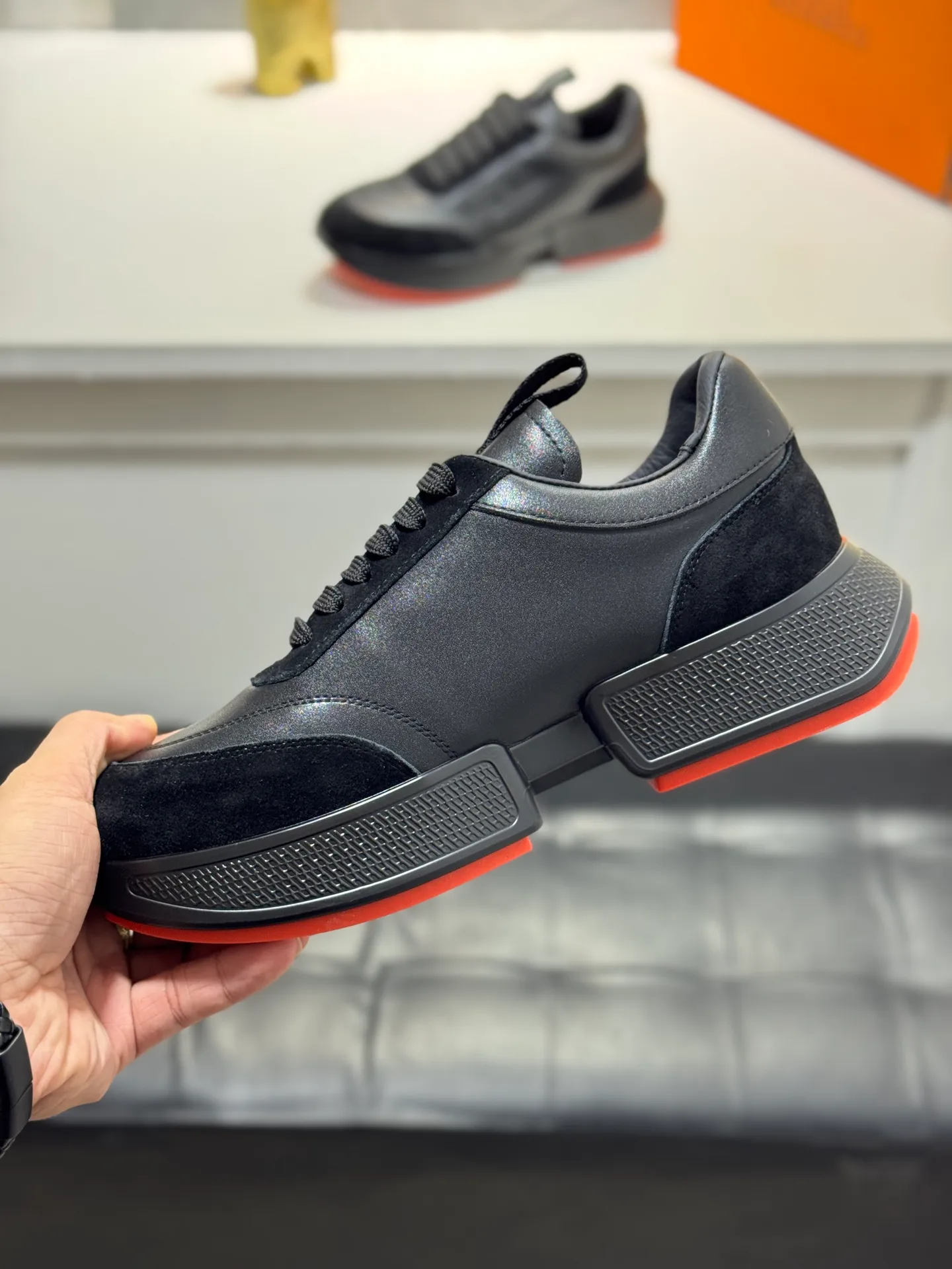 Men's shoes 💰480【New style】🪷🪷Top quality goods🇮🇹🇮🇹New style "Hermès" Hermès top purchasing agent🔍🔍New products from men's counter The upper is made of cowhide leather ~ Sole: The original factory's exclusive movable molded foam outsole, light ~ super comfortable, original factory follow-up goods, 🔍🔍 high quality, can be entered and exited the counter at will, multiple colors are available, welcome to compare Size: 38-44 (45. Customized